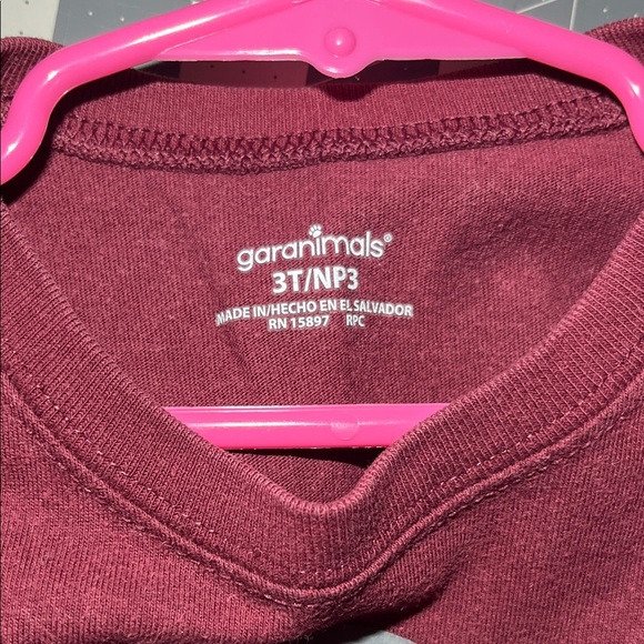 Garanimals Burgundy Long Sleeve Shirt with Play Design - Picture 2 of 7